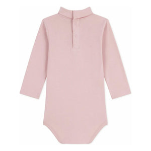 Petit Bateau – Bio-Baumwoll-Body mit Rollkragen | Blassrosa