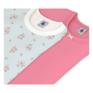 Petit Bateau - Batch 2 T-Shirts mit Blumenmuster | Rosa