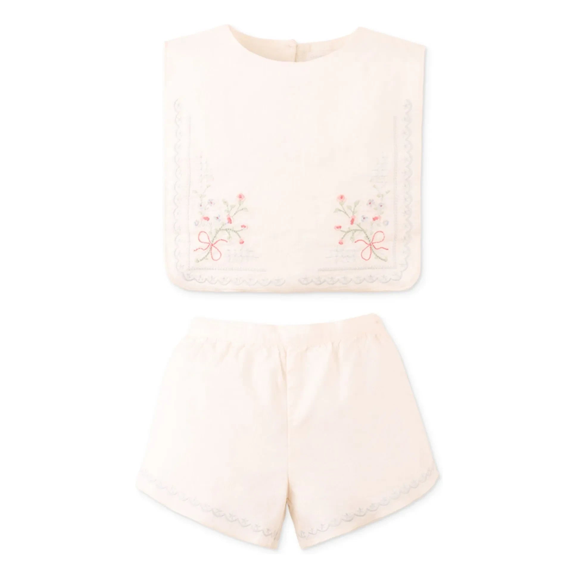 Gingersnaps - Sharpay Leinen-Oberteil und Shorts-Set | Ecru