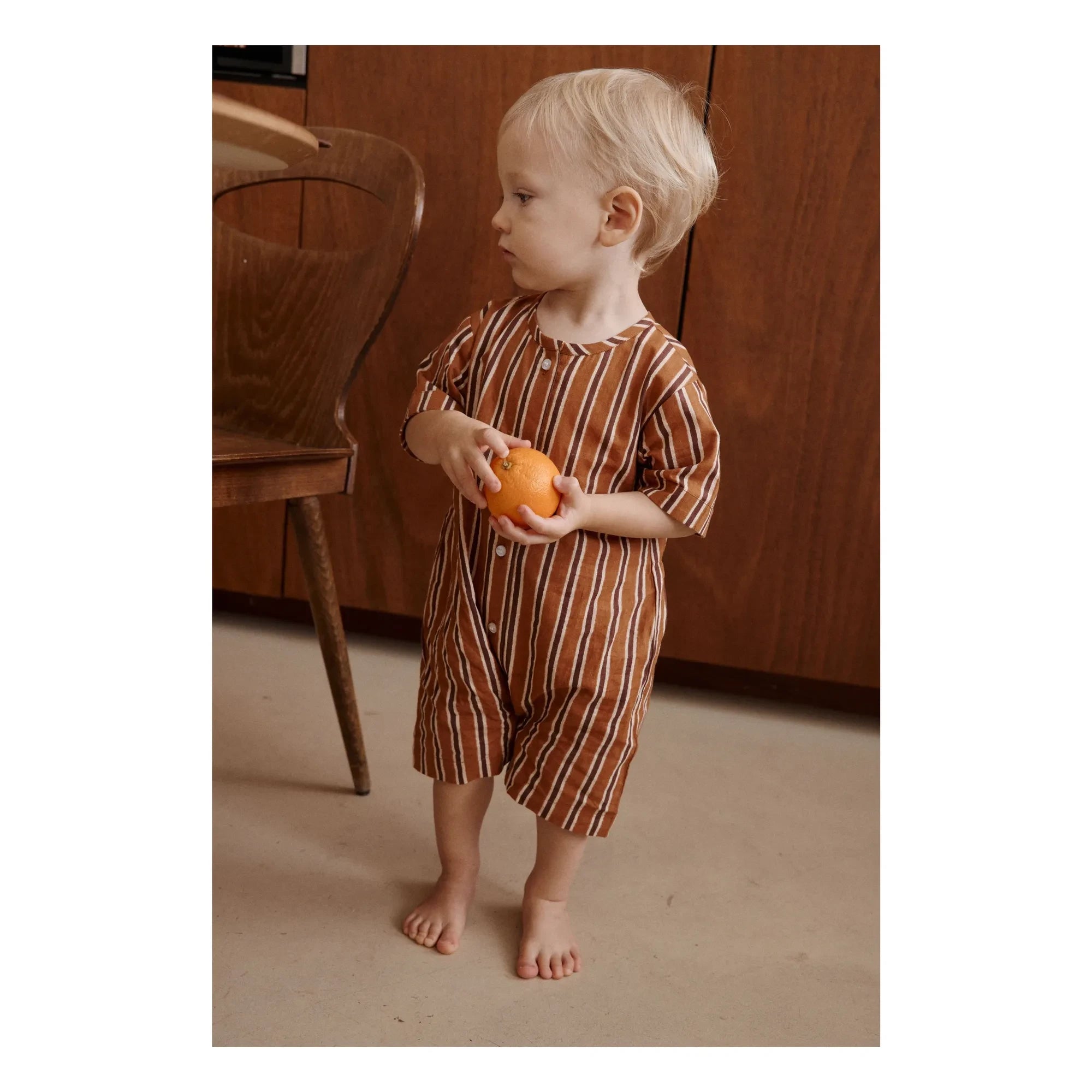 Apaches - Gestreifter Pimo-Pyjama | Braun