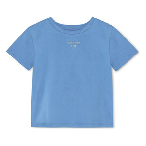 Fliink - Sommer Club T-Shirt aus Bio-Baumwolle | Azurblau
