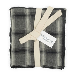 Le Monde Sauvage - Highlands Gewaschene Leinenservietten - 4er Set | Dunkelgrau