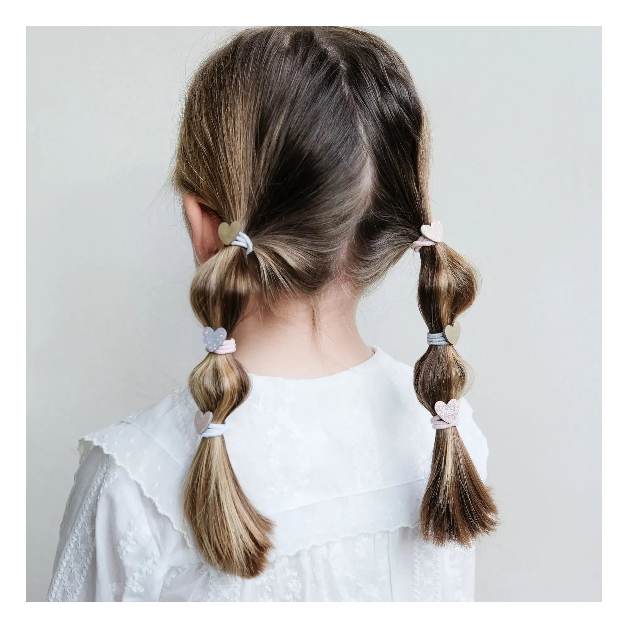 Mimi & Lula - 8-teiliges Donut Kleines Herz Glitzer Haarspangen Set | Rosa