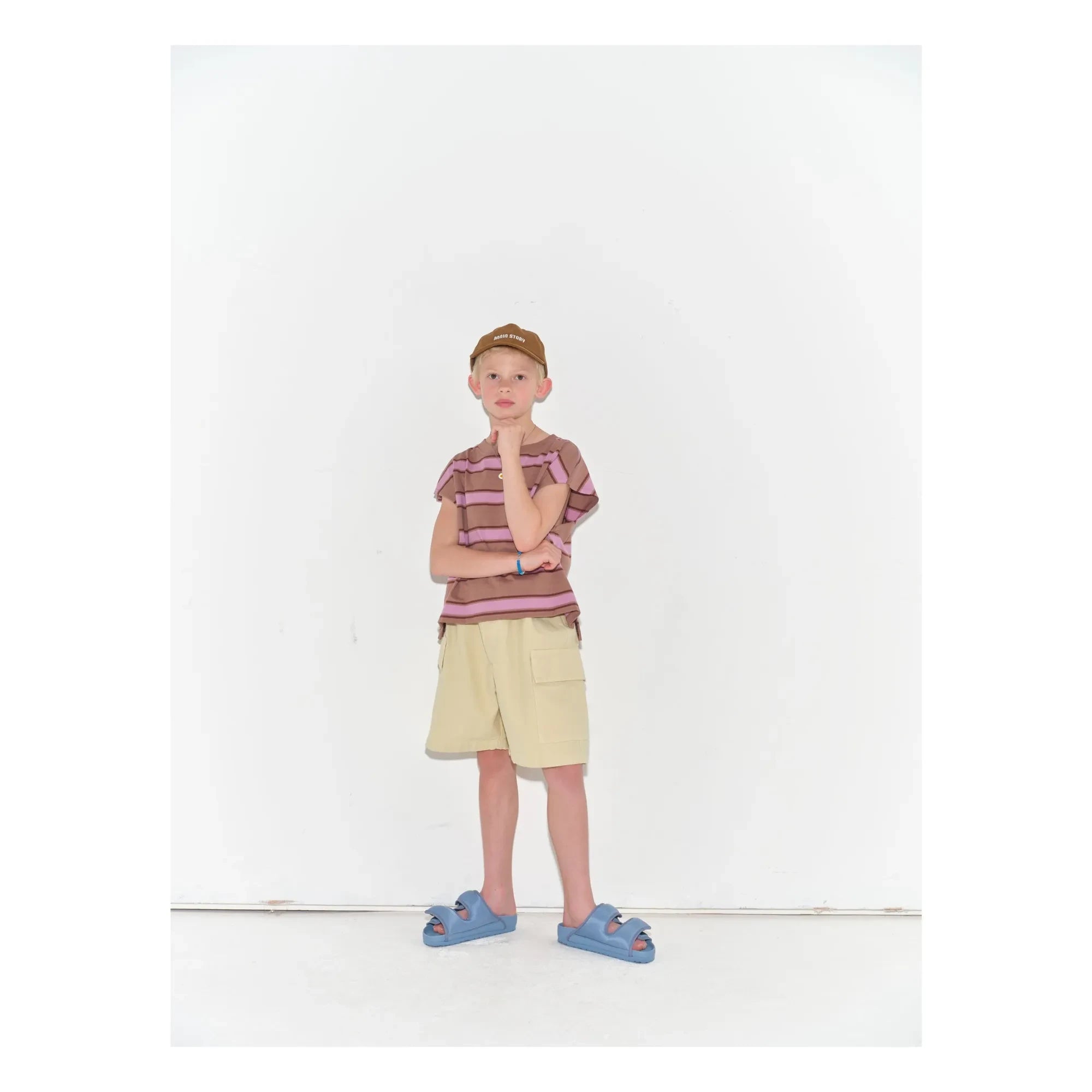 Main Story - Lockere Jogger-Shorts aus Bio-Baumwolle | Heather White
