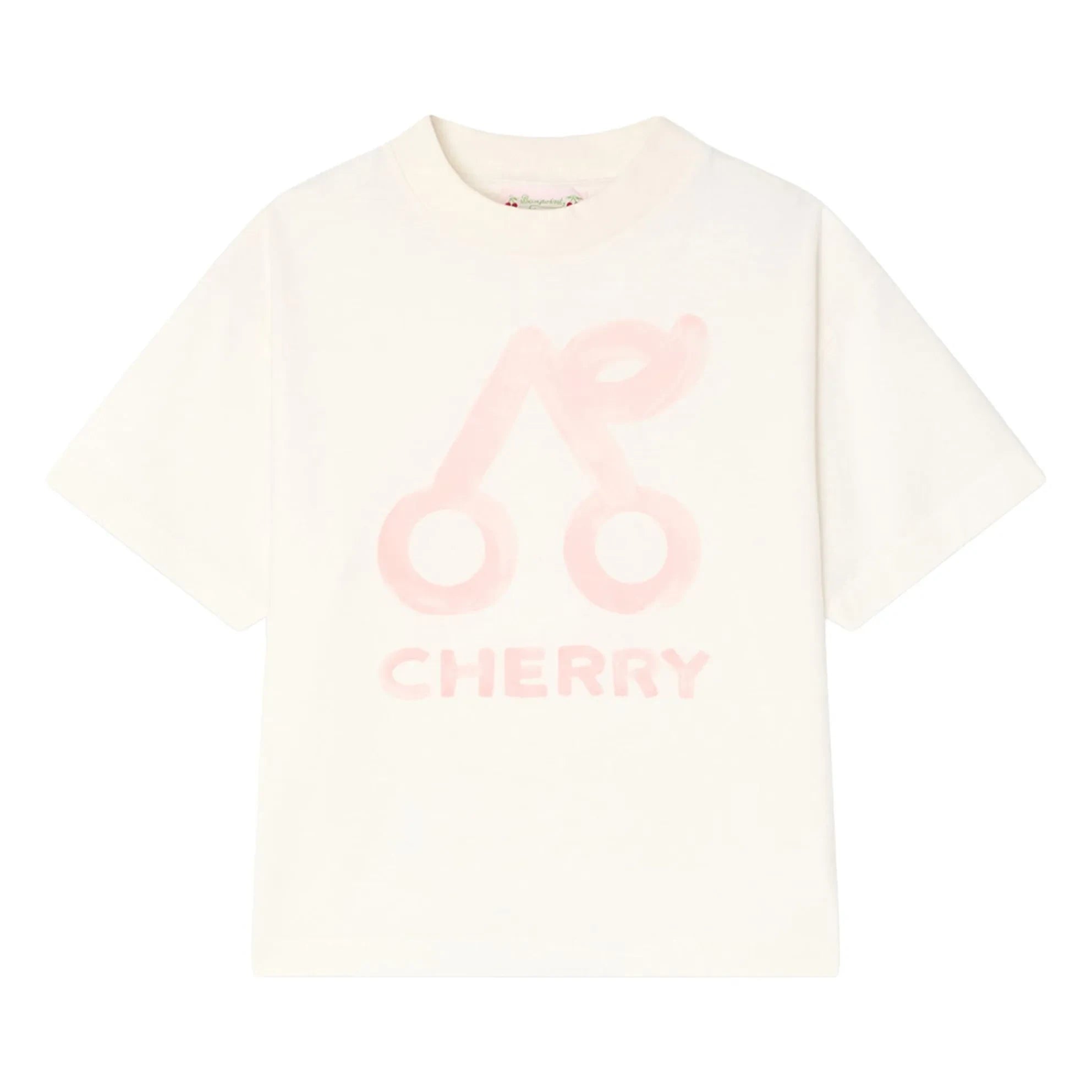 Bonpoint - Lele Cherry T-Shirt aus Bio-Baumwolle | Creme