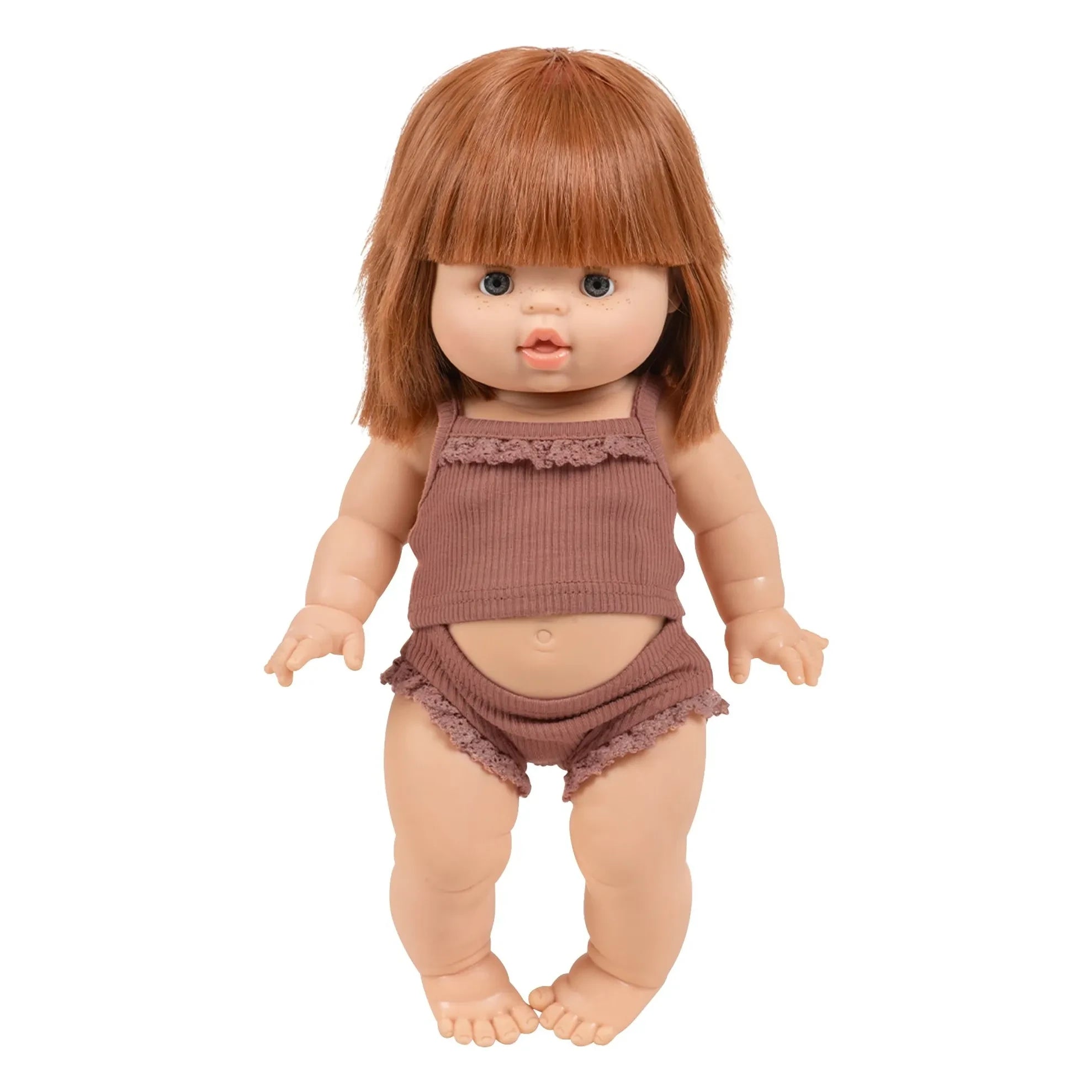 Minikane - Capucine Puppe mit schläfrigem Blick im Rippstrick-Set