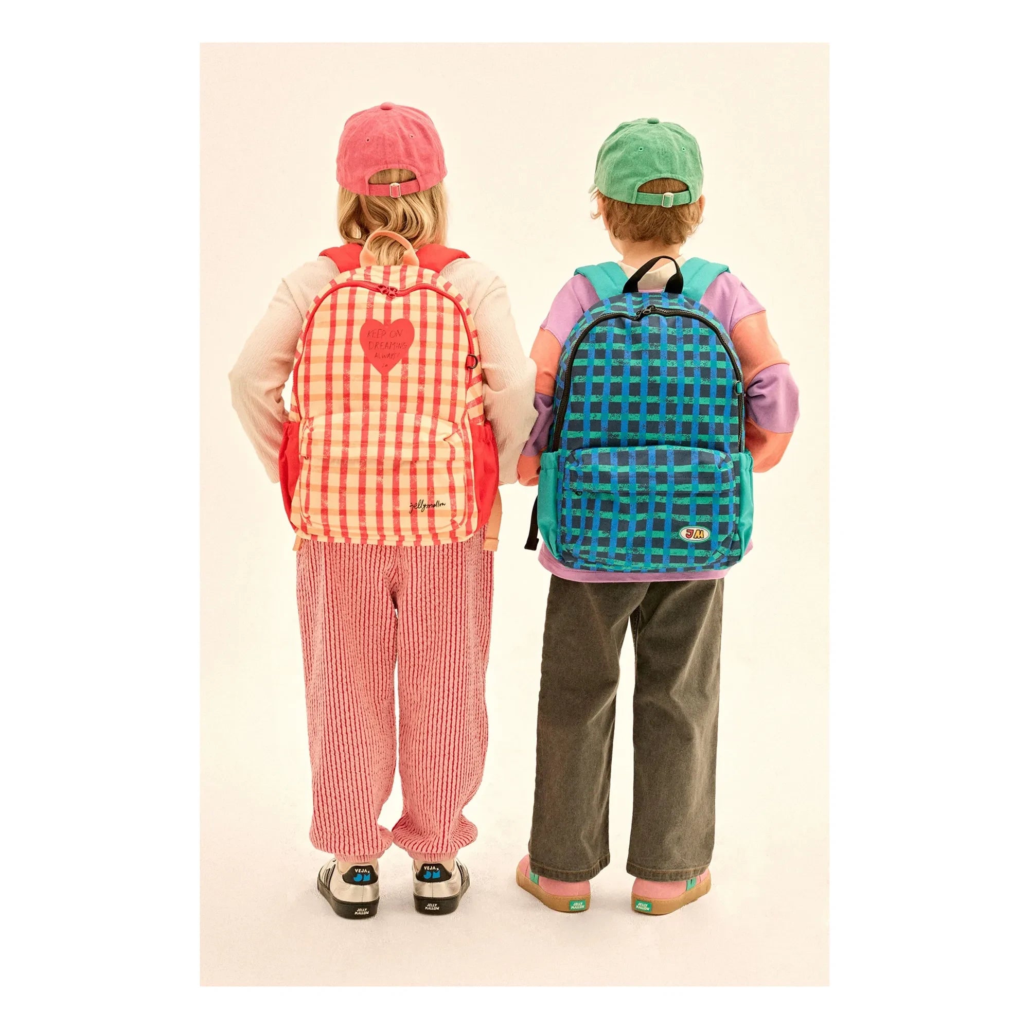 Jelly Mallow - Carreaux Rucksack | Rot