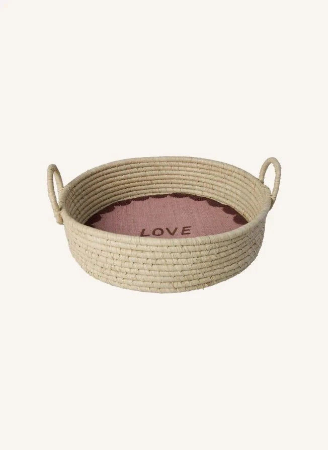 Rice - "Liebe" Rattan Aufbewahrungskorb