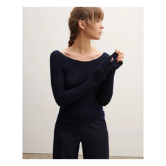 Bompard - Nahtloser Kaschmir-Ultrafein-Rundhals-Pullover | Schwarz