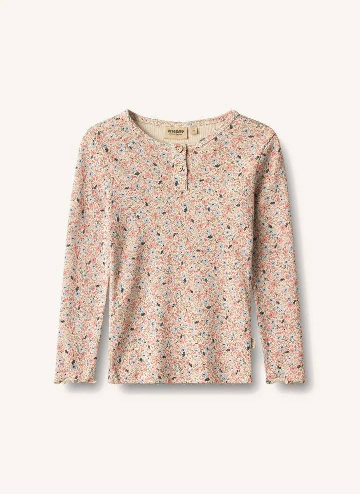 Wheat - Eja Fleuri Organische Baumwoll-T-Shirt | Hellrosa