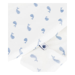 Petit Bateau - Pyjamas Dors Bien Baleines Kadife Organik Pamuk | White