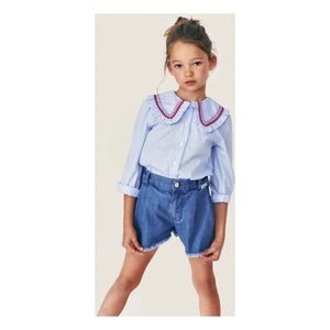 Mipounet - Chloé Denim Kısa Şort | Mavi