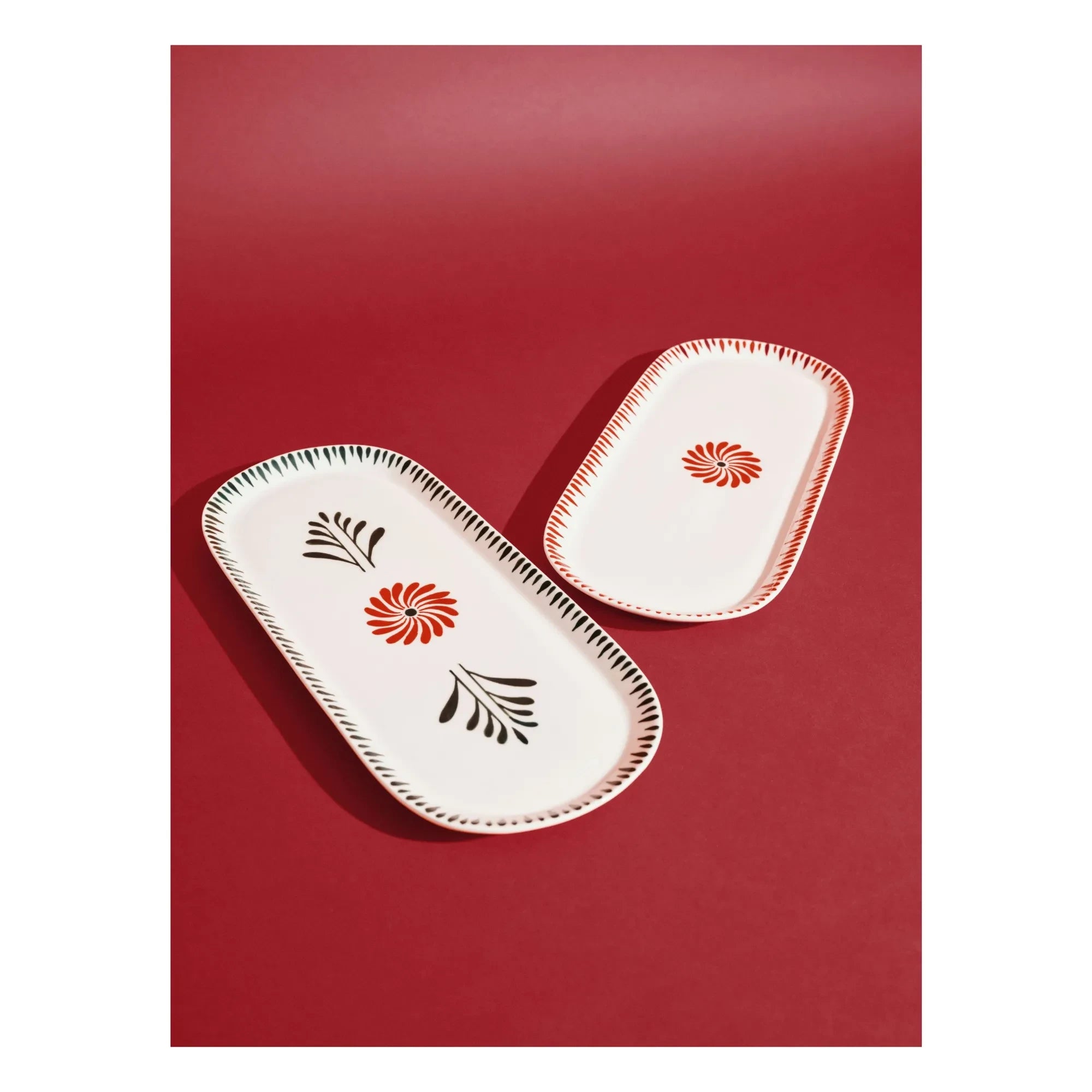 Serax - Baazar ovale Servierplatte, Waww La Table - 2er Set | Grün