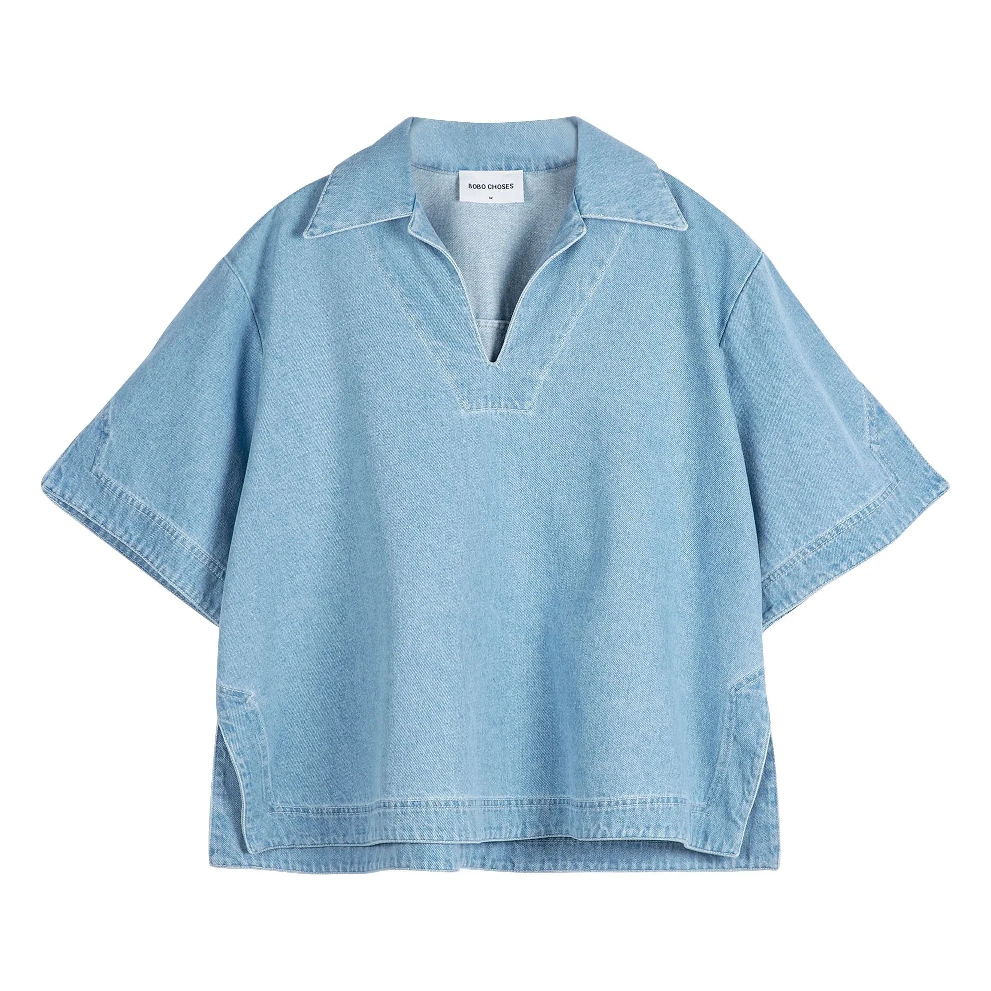 Bobo Choses - Baumwoll-Polo-Bluse | Hellblau