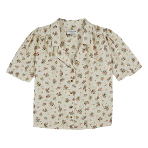 Emile et Ida - Bedrucktes Baumwollhemd | Creme