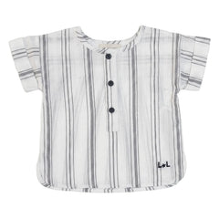 Louis Louise - Gestreifte Baby-Kurta | Schwarz