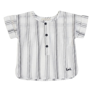 Louis Louise - Gestreifte Baby-Kurta | Schwarz