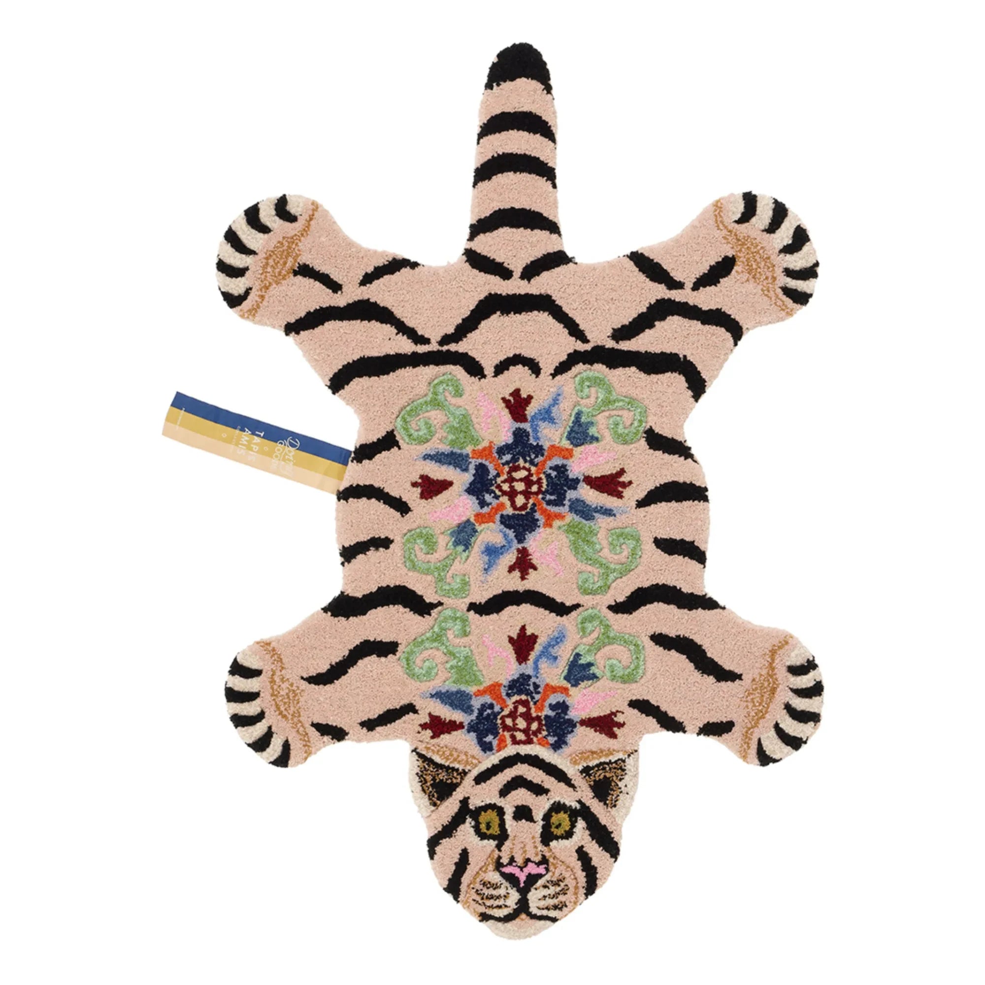 Doing Goods - Mahee Majestic Teppich mit Tiger aus Wolle | Peach