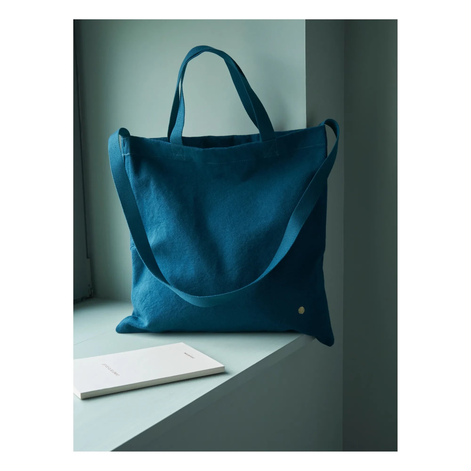 Das Sahnehäubchen – City Iona Tasche, Baumwoll-Canvas | Pfauenblau