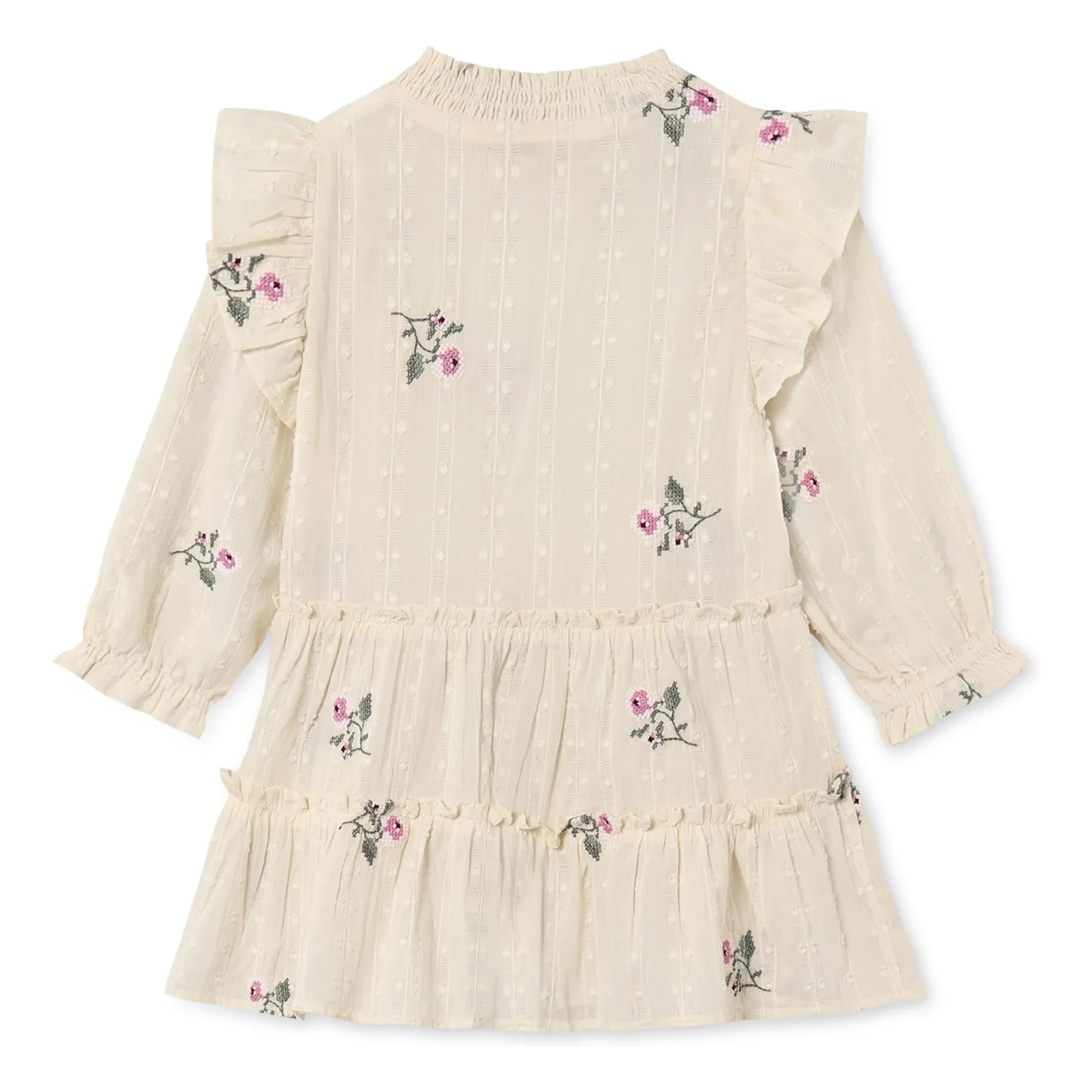 Fliink - Flower Dobby Kleid | Ecru