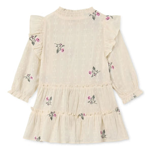 Fliink - Flower Dobby Kleid | Ecru