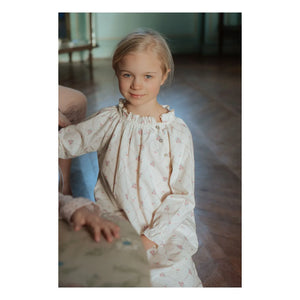 Risu Risu - Harmonie Fleurie Bio-Baumwolle Nachthemd | Ecru
