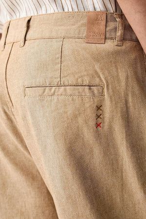 Scotch & Soda erkek pantolon, keten ilaveli