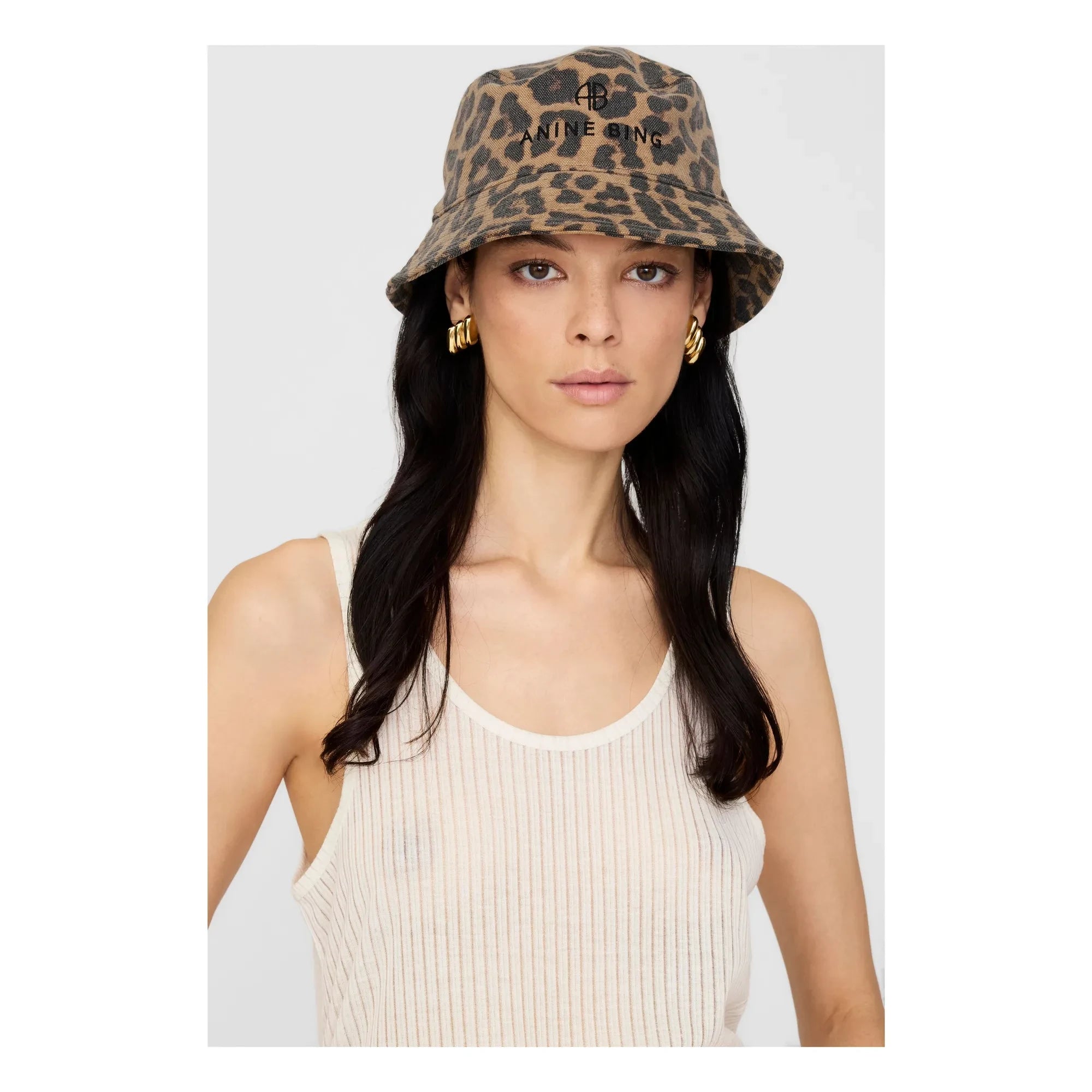 Anine Bing – Beanie Mütze Leopard | Braun