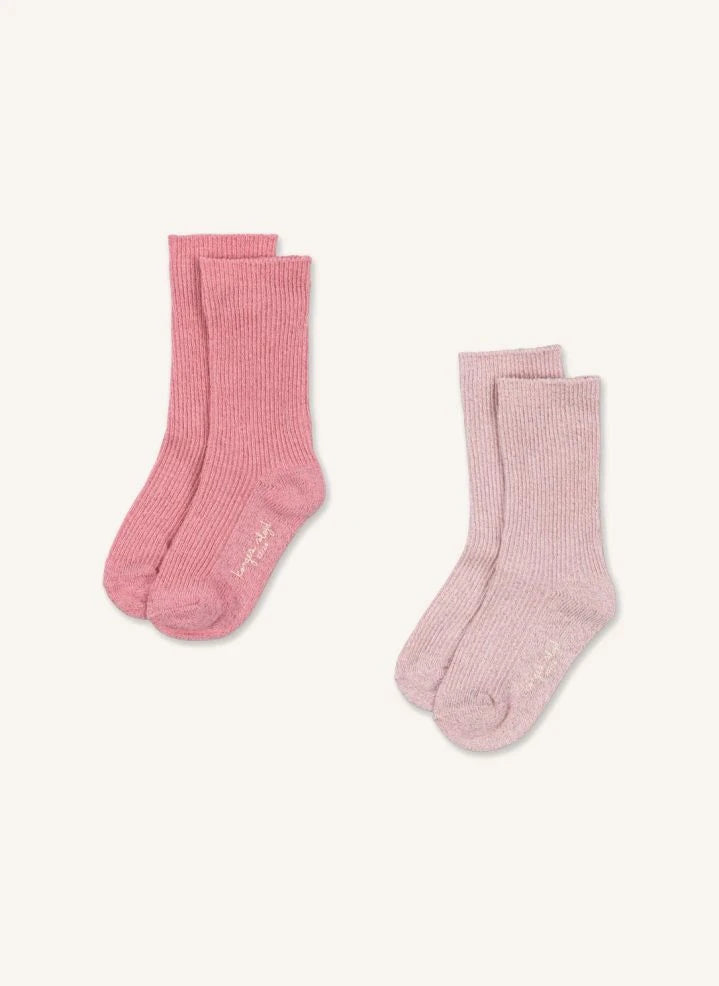 Konges Sløjd - 2er-Pack glänzende Socken | Rosa