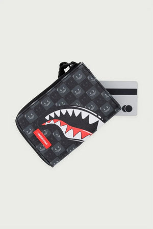 Sprayground - Haifische in Paris Graue Kunstleder Geldbörse 910W9315NSZ