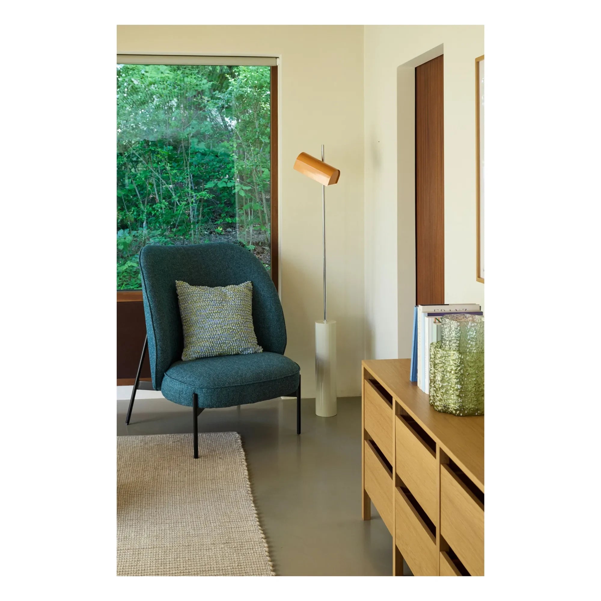 Hübsch - Orangefarbene Reflektor-Stehlampe