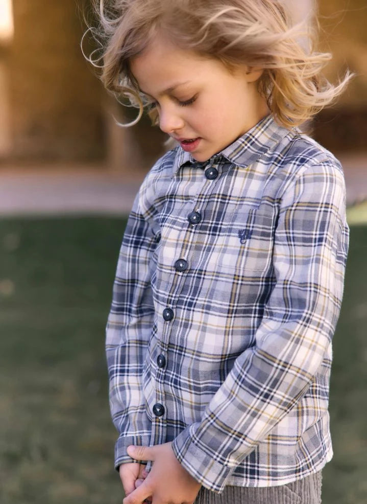 Tartine et Chocolat - Bébé TC Kariertes Hemd mit Tasche | Indigo