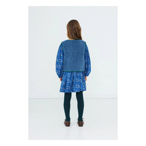 Tinycottons – Ärmellose Sherpa-Jacke von Oies | Blau
