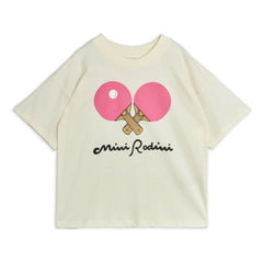 Mini Rodini - Bio-Baumwolle Tischtennis T-Shirt | Weiß