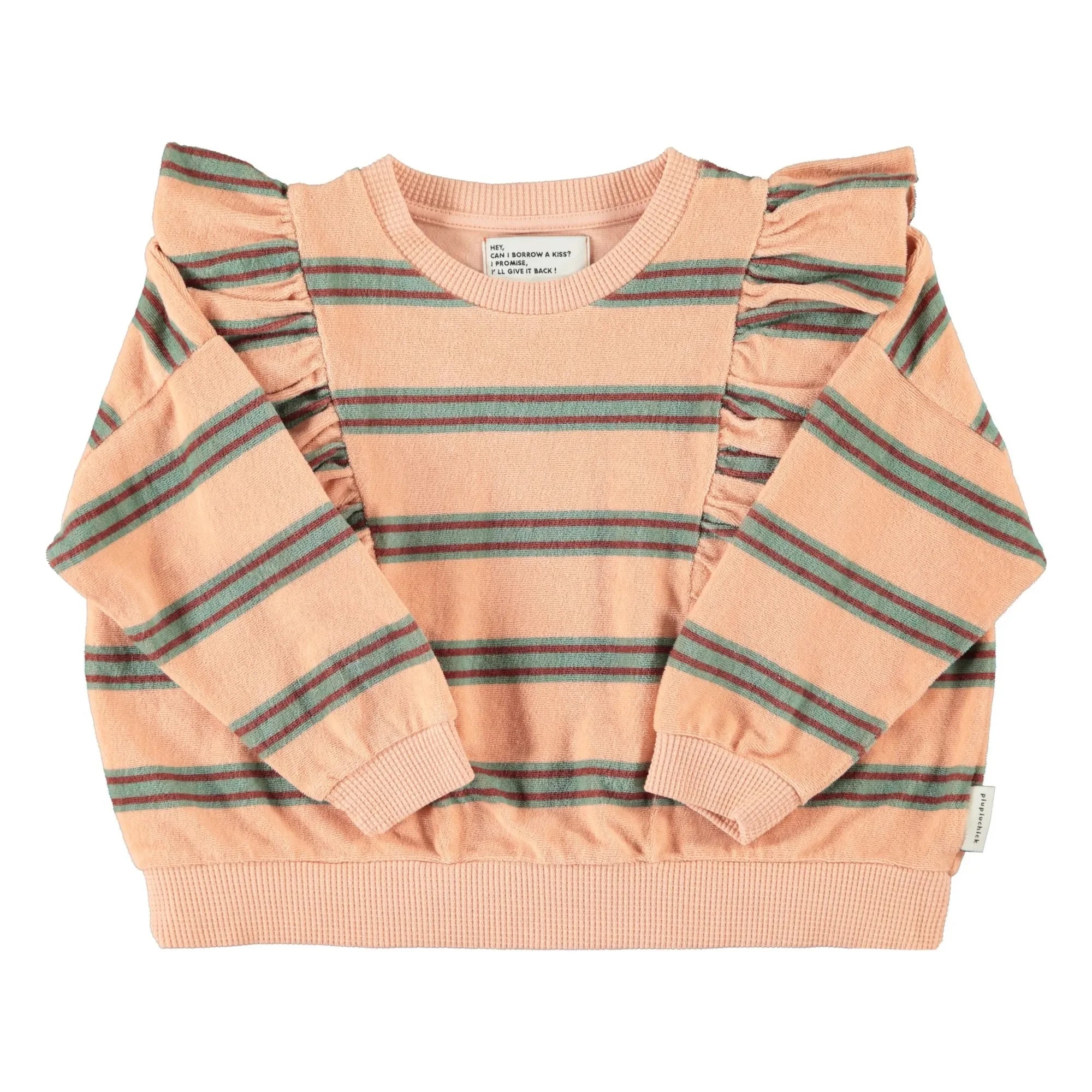 Piupiuchick - Gestreiftes Sweatshirt aus Bio-Baumwolle | Rosa