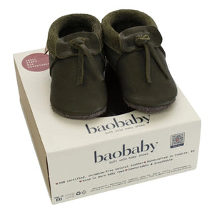 Baobaby - Lederpantoffeln | Chromgrün