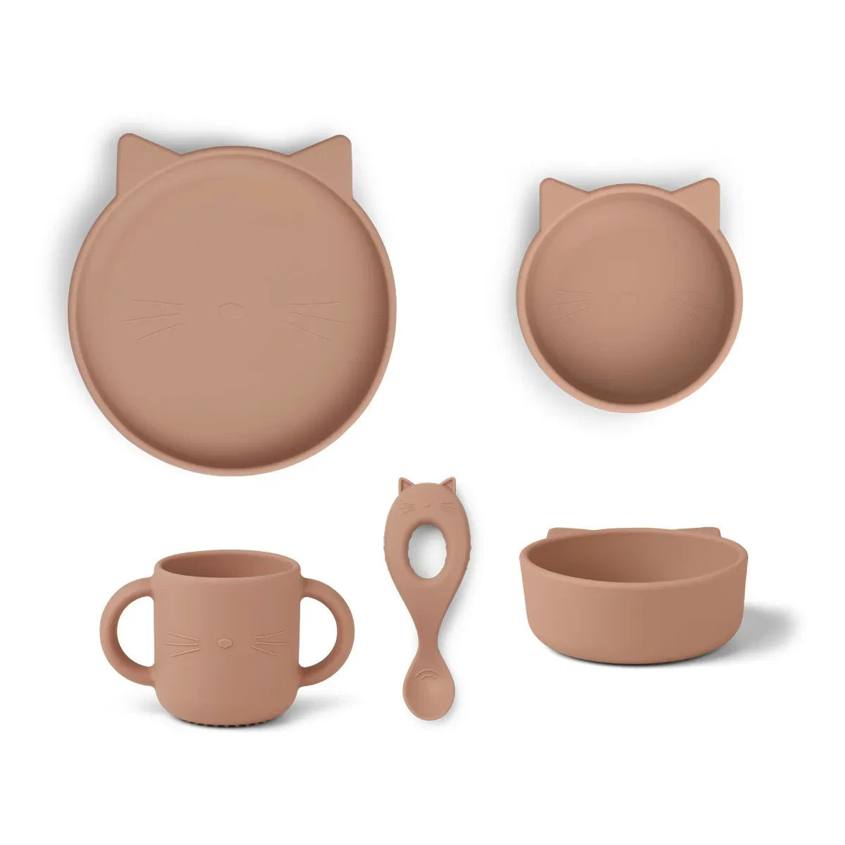 Liewood - Vivi Silikon-Essgeschirr - 4-teiliges Set | Rosa
