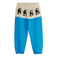 Mini Rodini - Panther organik pamuklu jogger pantolon | Azure mavi