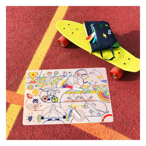Superpetit - 5 Sportausmal-Sets mit Filzstiften