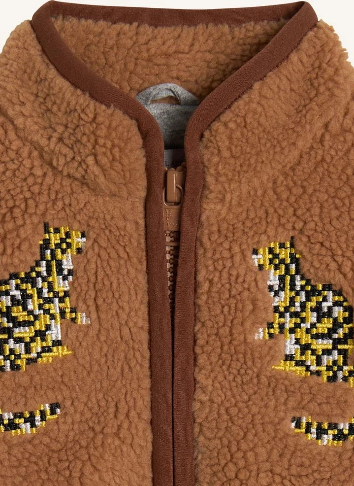Stella McCartney Kids - Tigers Sherpa Jacke | Camel