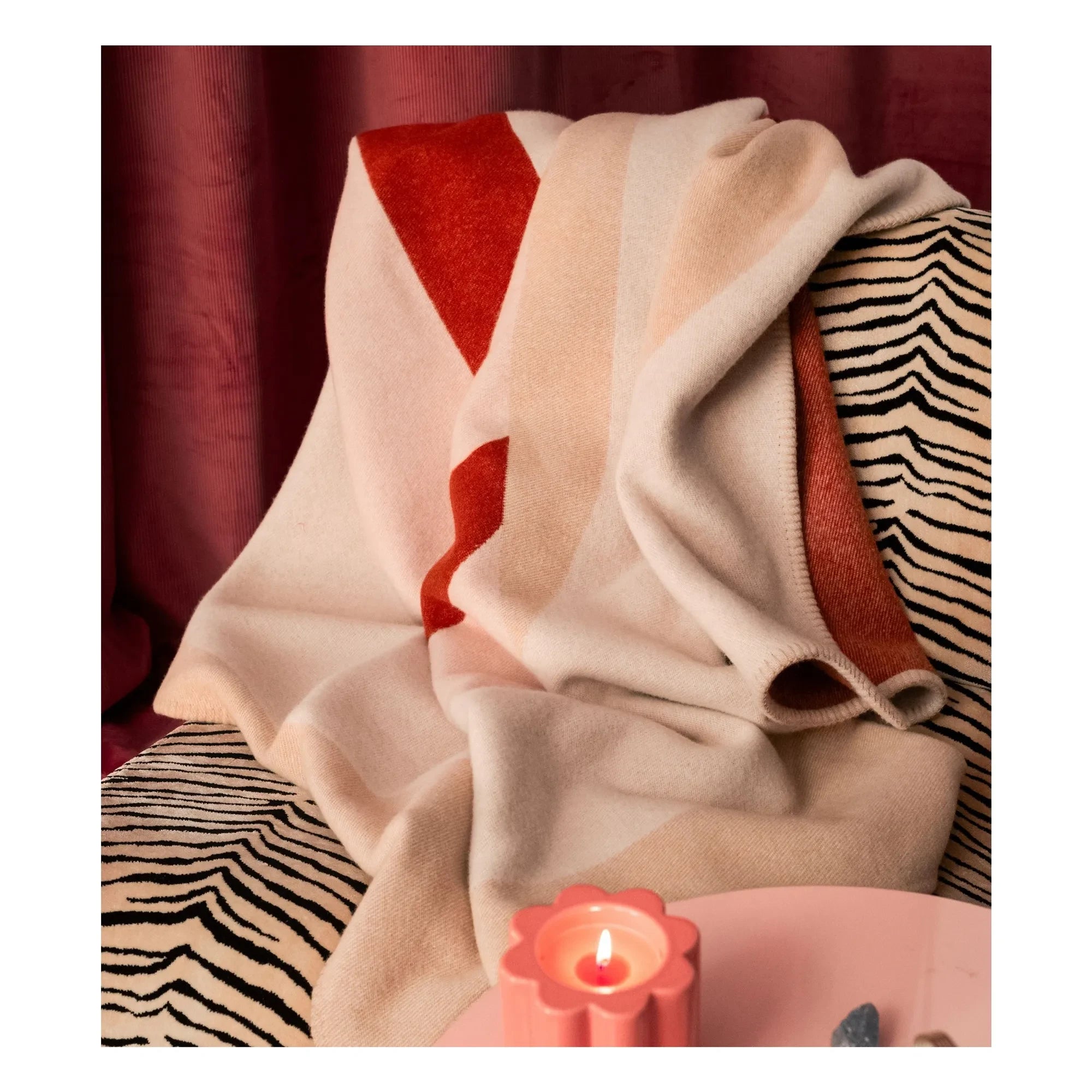 The Socialite Family - Roma karierter Wollstoff | Rosa