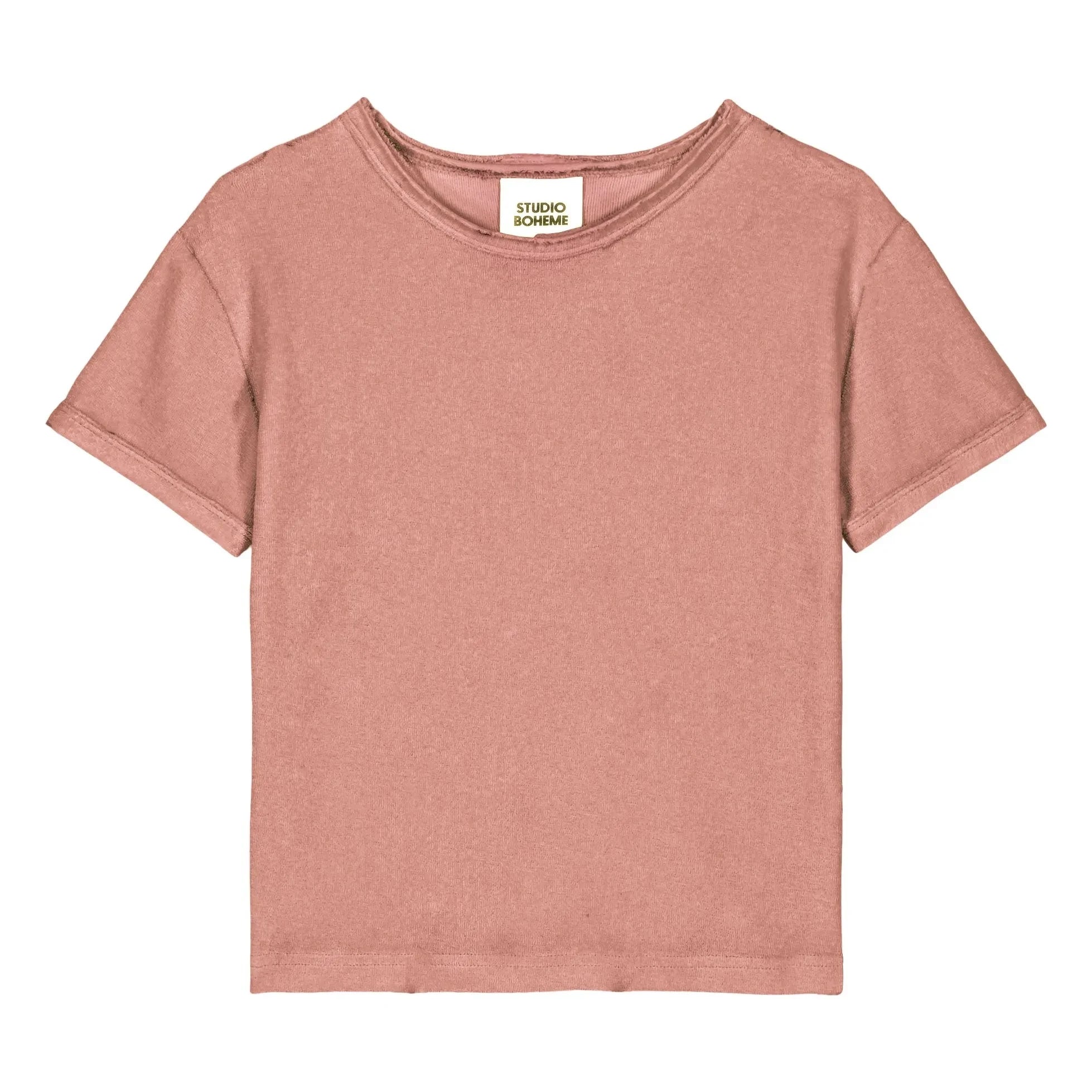 Studio Bohème - T-Shirt aus Bio-Baumwollfrottee | Dusty Pink