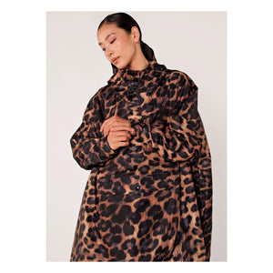 Rainkiss - Dunkler Leopard Wasserdichter Poncho - Damenkollektion | Braun