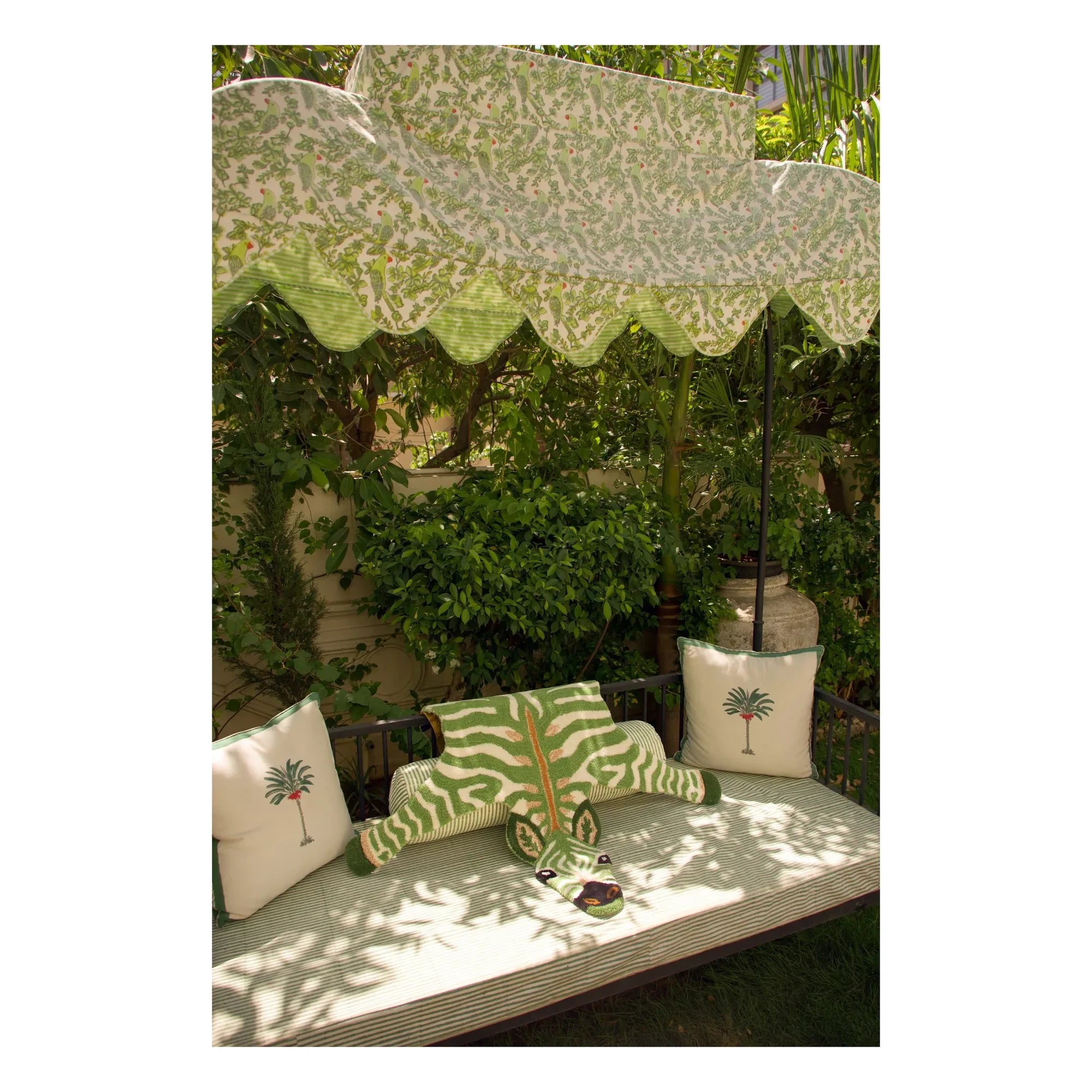 Doing Goods - Zebra Grassy Wollteppich | Grün