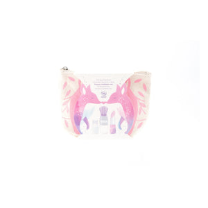 Namaki – Glitzerbeutel mit Fuchsmotiv | Rosa