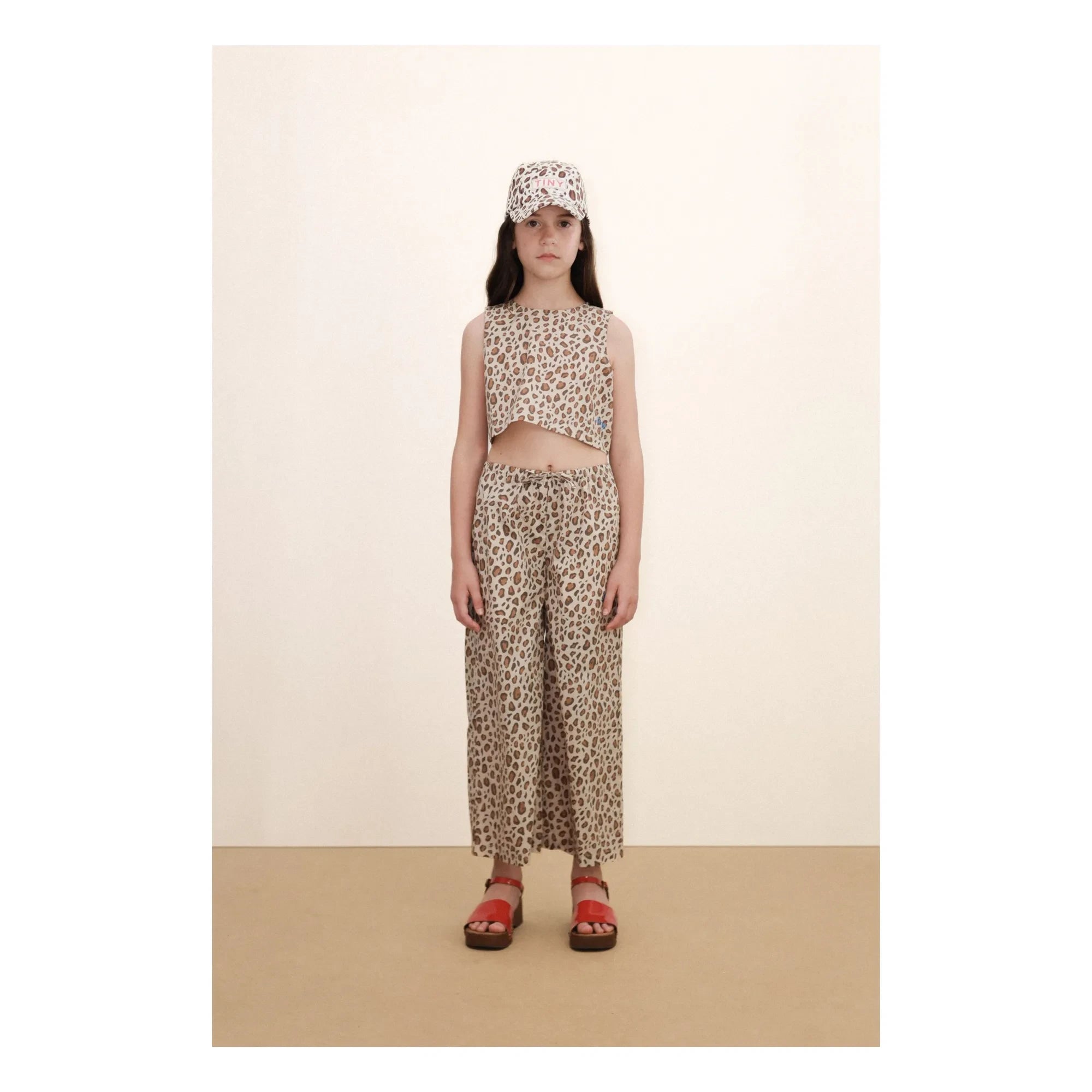 Tinycottons - Poplin-Leopardenhose | Braun