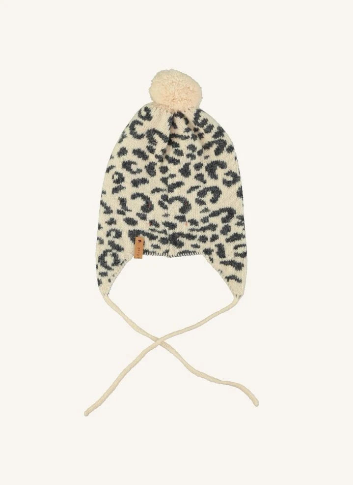 Piupiuchick - Leoparden-Wollmütze | Zartrosa