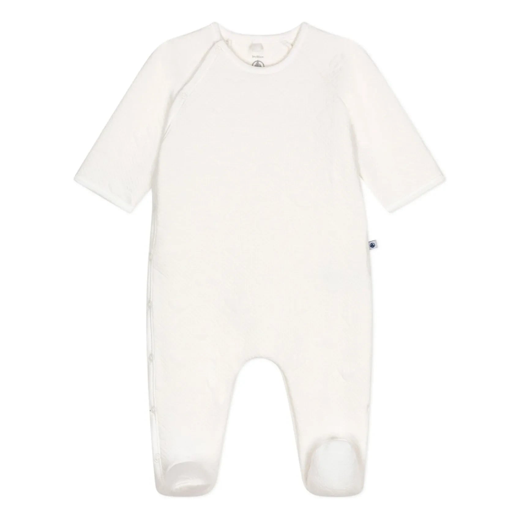 Petit Bateau – Schlafstrampler Tubique Bio-Baumwolle | Weiß