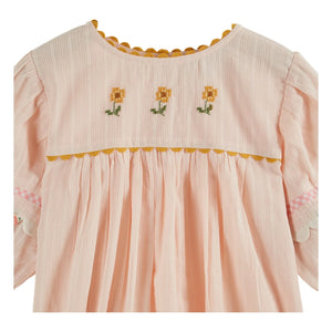 Emile et Ida - Bluse mit Blumenstickerei | Creme