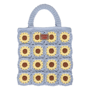 Sticky Lemon - Blumen Häkeltasche | Braun